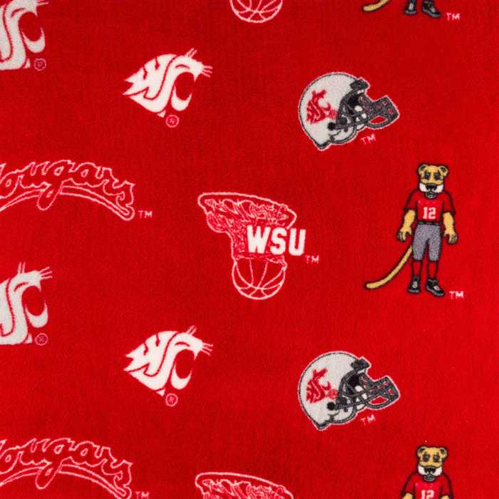 Washington State University Allover Collegiate Fleece Fabric Hobby